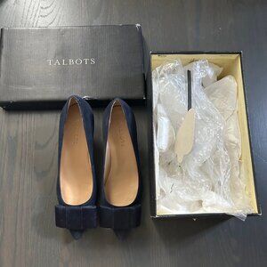 Talbots Indigo Blue Suede 7W Shoes